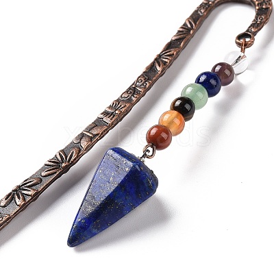 Natural Lapis Lazuli Bookmark AJEW-C025-01E-1