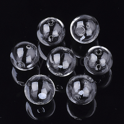 Handmade Blown Glass Globe Beads X-DH017J-1-25mm-1