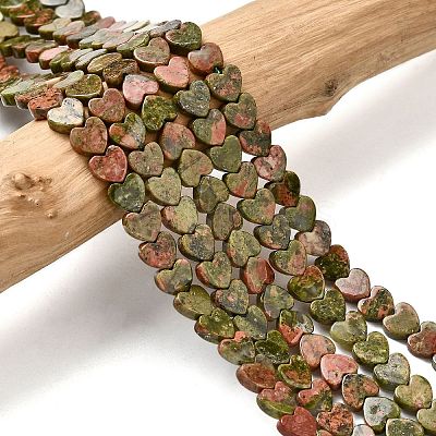 Natural Unakite Beads Strands G-A272-A01-27-1