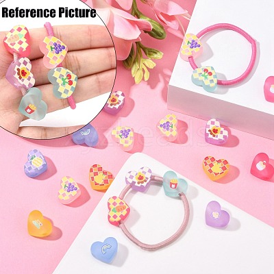 Transparent Printed Acrylic Beads MACR-S373-124-H12-1