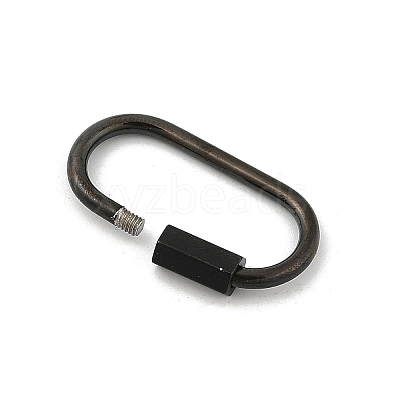 Ion Plating(IP) 304 Stainless Steel Screw Carabiner Lock Charms STAS-H107-04D-B-1