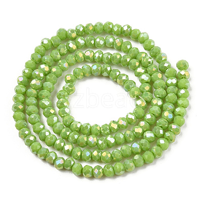 Electroplate Glass Beads Strands EGLA-A034-P8mm-B24-1