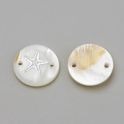 Freshwater Shell Links connectors SHEL-Q009-P-1