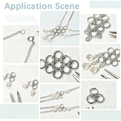 5Pcs 925 Sterling Silver Split Jump Rings STER-BBC0009-45D-1