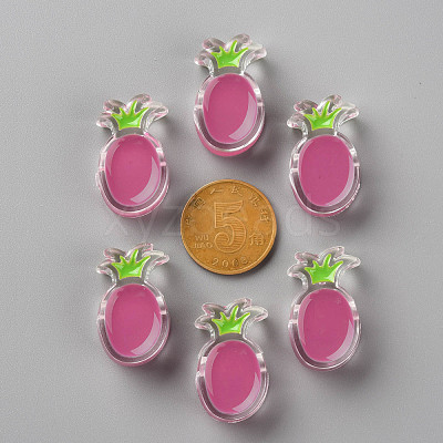 Transparent Enamel Acrylic Beads TACR-S155-002I-1