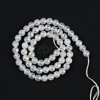 Plating Natural Selenite Beads Strands G-G120-A01-01-1