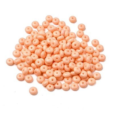Baking Paint Opaque Glass Beads GLAA-A045-06-1