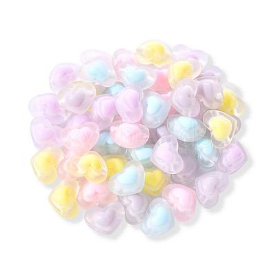 50Pcs 5 Colors Transparent Acrylic Beads TACR-CC0001-02-1