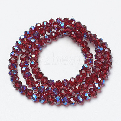 Electroplate Glass Beads Strands EGLA-A034-T6mm-I13-1
