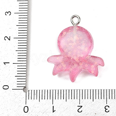 Ocean Theme Transparent Resin Pendants RESI-I351-03P-06-1