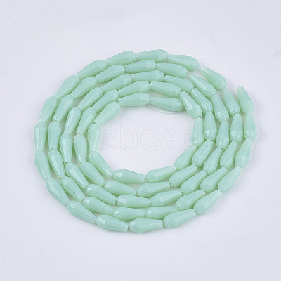 Opaque Solid Color Glass Beads Strands X-GLAA-T009-001H-1