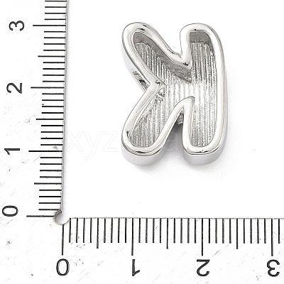 Brass Initial Beads KK-B167-27P-01K-1