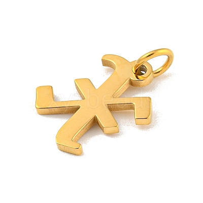 Ion Plating(IP) 304 Stainless Steel Charms STAS-I010-01G-X-1