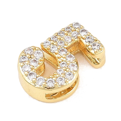 Brass Micro Pave Cubic Zirconia Pendants KK-B167-22G-5-1