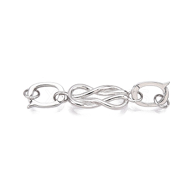 925 Sterling Silver Fold Over Clasps STER-T007-109P-1