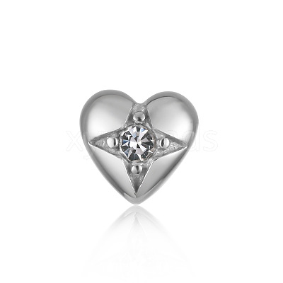 316L Surgical Stainless Steel Micro Pave Clear Cubic Zirconia Tongue Rings FS-WG6EDE0-01-1