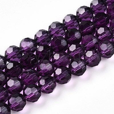 Baking Paint Transparent Glass Beads X1-DGLA-A035-T8mm-A09-1