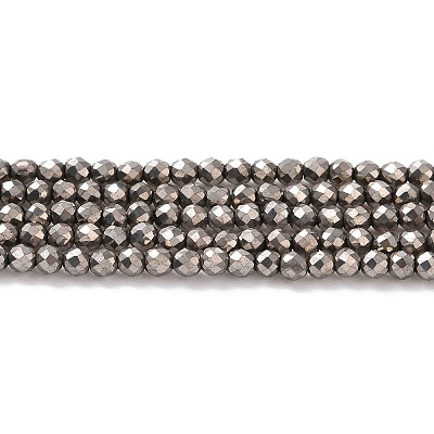 Electroplate Glass Beads Strands GLAA-H021-01A-FP12-1