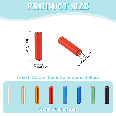 Glass Bugle Beads Sets SEED-PH0008-03-1