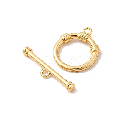 Brass Toggle Clasps KK-P340-33G-1