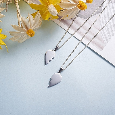 Tarnish Resistant 304 Stainless Steel Split Pendants STAS-F213-01P-1