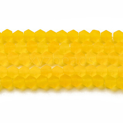Imitate Austrian Crystal Frosted Glass Beads Strands EGLA-A039-T6mm-MD22-1