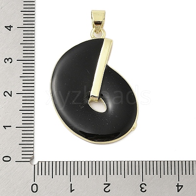 Disc Rack Plating Brass Micro Pave Cubic Zirconia Pendants KK-Z074-17G-1