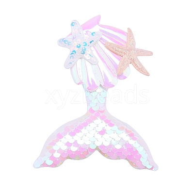 Mermaid Fishtail Sequins Plastic Alligator Hair Clips PW-WG2684B-07-1
