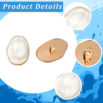 20Pcs 1-Hole Alloy Resin Buttons BUTT-CY0001-21B-1