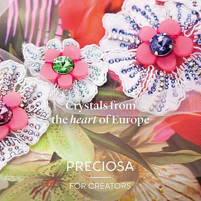 Preciosa® Crystal Hotfix Flatback Stones Y-PRC-HSS16-50010-1