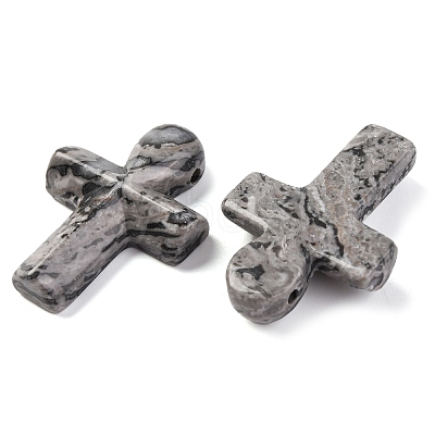 Natural Map Stone Pendants G-B122-02H-1