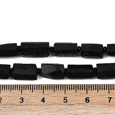 Natural Black Tourmaline Beads Strands G-F715-111-1
