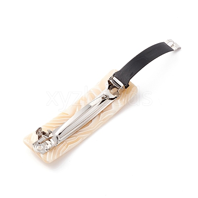 Cellulose Acetate(Resin) Hair Barrette LS-PHAR-F012-02B-1