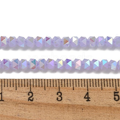 Electroplate Glass Beads Strands GLAA-Q105-02L-1