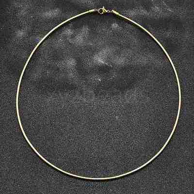 Casual Style 304 Stainless Steel Snake Chain Choker Necklaces STAS-O037-05G-1