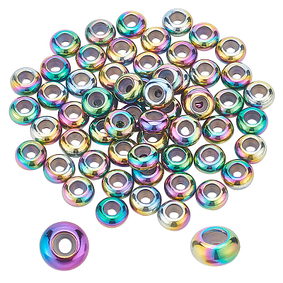 60Pcs Ion Plating(IP) 201 Stainless Steel Beads STAS-PH0004-42-1