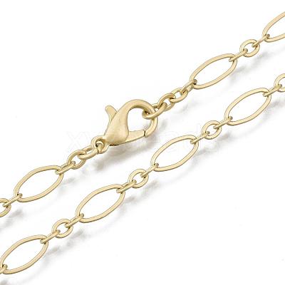 Brass Cable Chains Necklace Making MAK-S072-16B-MG-1