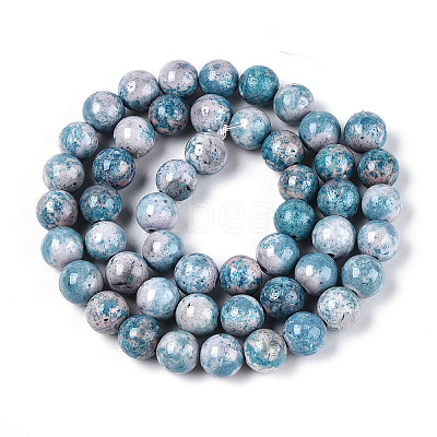 Dyed Synthetic Fossil Beads Strands G-T139-8mm-66G-1