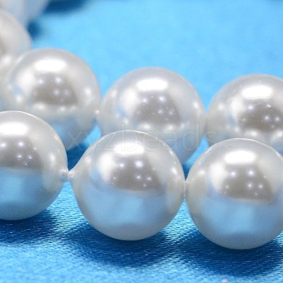 Round Shell Pearl Bead Strands BSHE-L011-6mm-A013-1