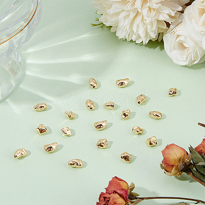 20Pcs 2 Styles Rack Plating Brass Spacer Beads KK-GO0001-37-1