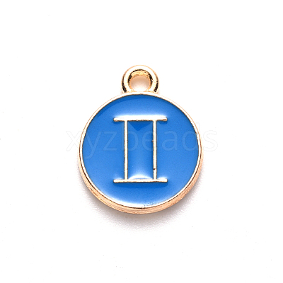Alloy Enamel Pendants X-ENAM-S124-01B-02I-1