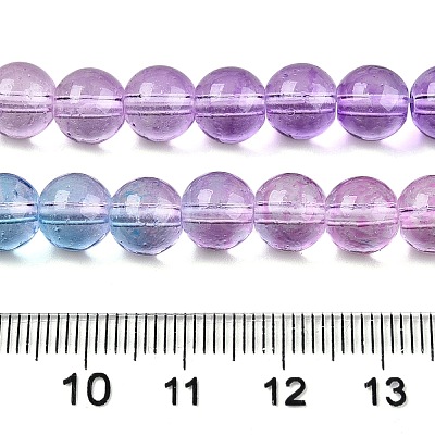 Baking Paint Transparent Glass Beads X-DGLA-M001-8mm-10-1