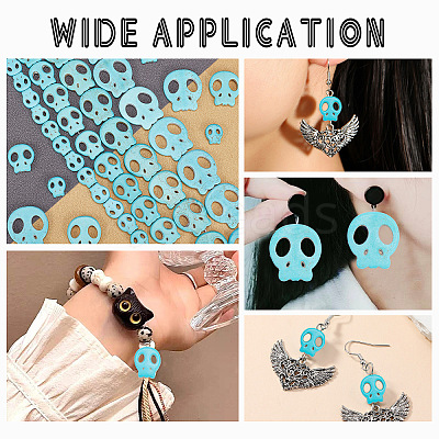 4 Strands 4 Styles Dyed Synthetic Turquoise Beads Strands Sets G-AR0005-41B-1