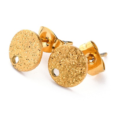Ion Plating(IP) 304 Stainless Steel Stud Earring Findings STAS-O144-01A-G-1