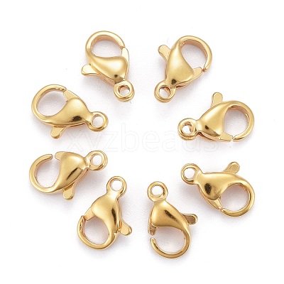 304 Stainless Steel Lobster Claw Clasps STAS-H352-01C-G-1