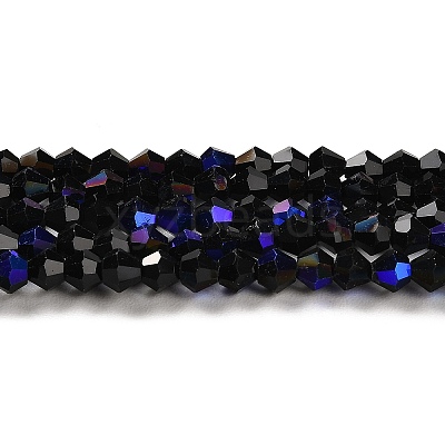 Opaque Solid Color Electroplate Glass Beads Strands EGLA-A039-P2mm-L17-1