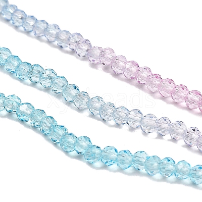 Transparent Painted Glass Beads Strands DGLA-A034-T1mm-A22-1