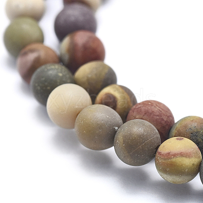 Natural America Picture Jasper Beads Strands G-I213-20-6mm-1