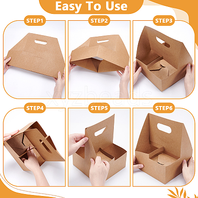 40Pcs Coffee Cup Paper Bags with Hole Handles ABAG-WA0001-02-1