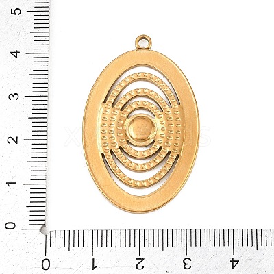 304 Stainless Steel Pendant Cabochon Settings STAS-L313-07G-1